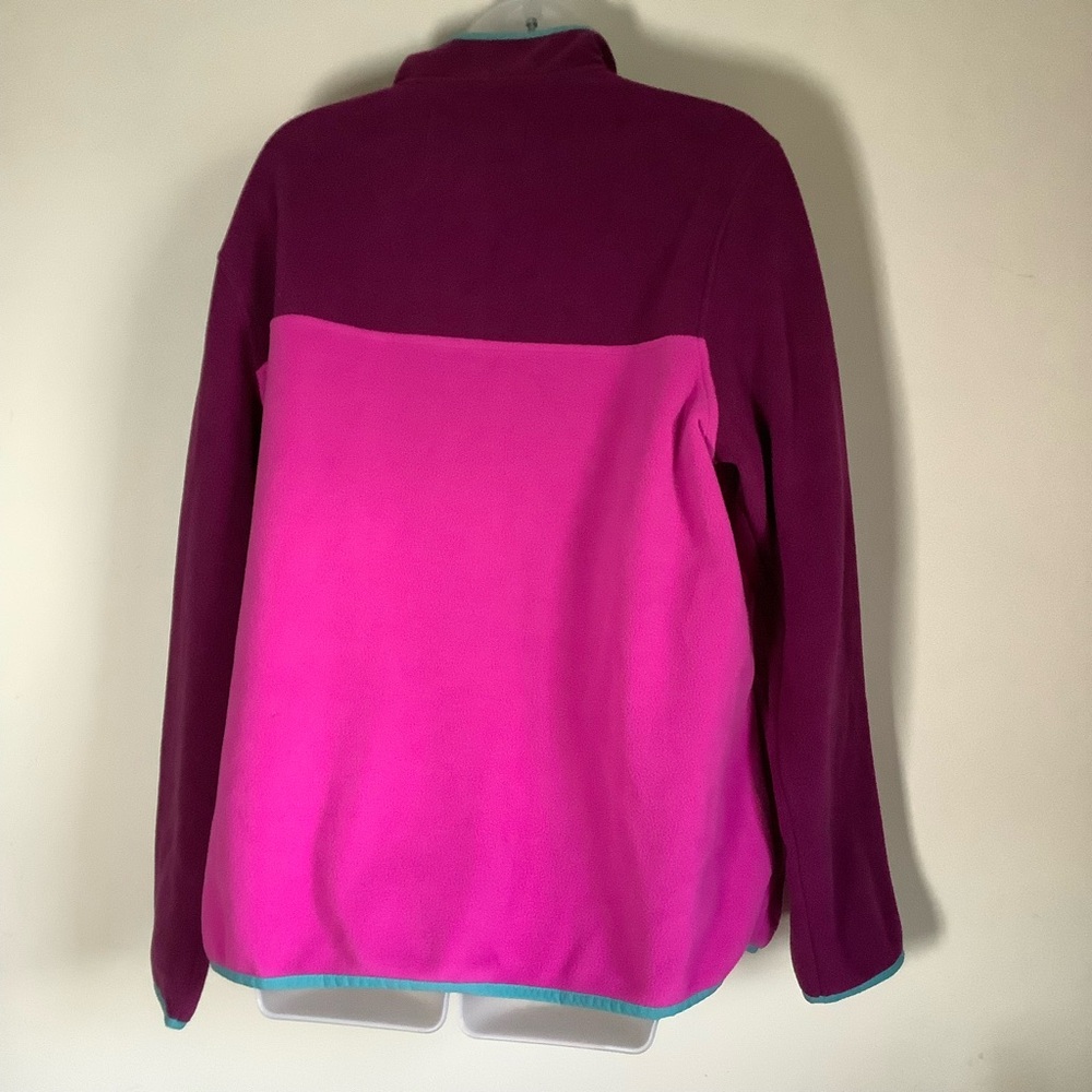 Lands End Womens Fleece 1/4 SnapButton Size XL 18 Long Sleeve Oeko-Tex Pullover - Picture 3 of 11